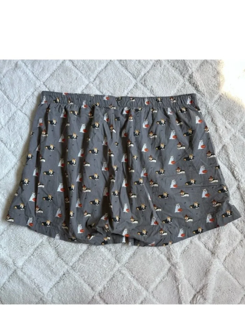 J. CREW | Printed Boxers Corgi Grey Dogs Halloween Underwear | Size Extra Large